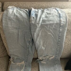 Garage jeans with holes in both knees